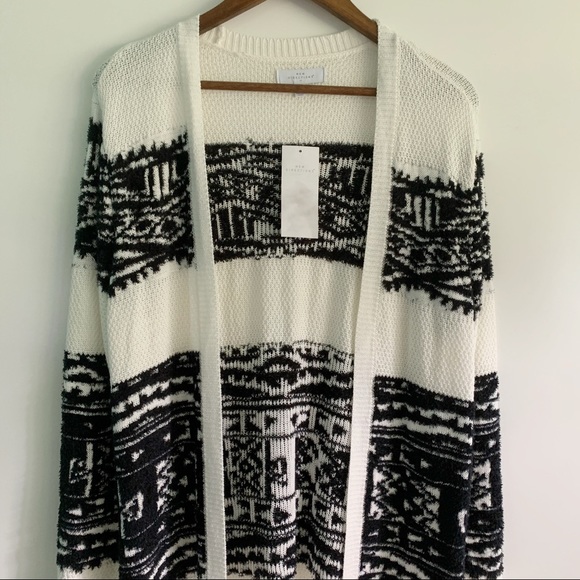 New Directions Aztec Open Front Cardigan Size Medium - Picture 3 of 8